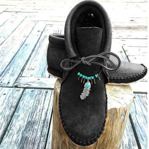 Cowhide Leather Flat Heel Boots【65%OFF+Buy 2 FREE SHIPPING】
