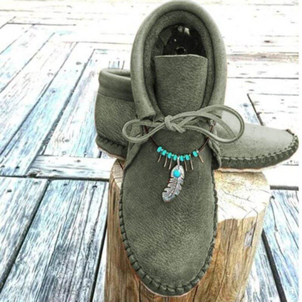 Cowhide Leather Flat Heel Boots【65%OFF+Buy 2 FREE SHIPPING】