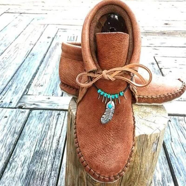 Cowhide Leather Flat Heel Boots【65%OFF+Buy 2 FREE SHIPPING】